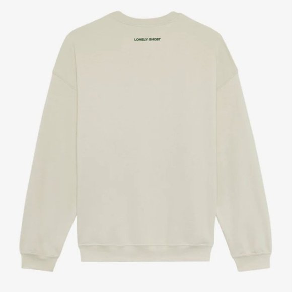 Lonely Ghost Text Me When You Get Lonely Crew Crewneck Sweatshirt | Cream | XXXL - Picture 2 of 9
